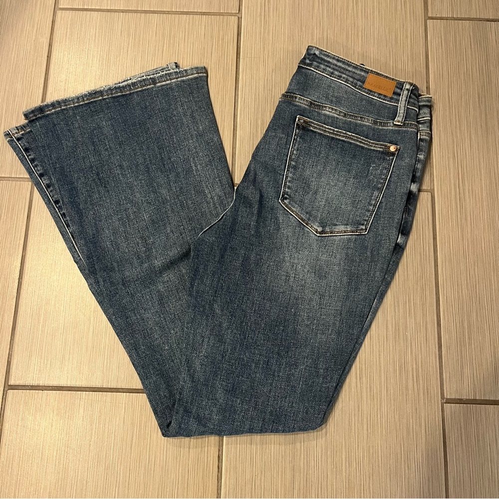 NWT Judy Blue Distressed Flare Jeans